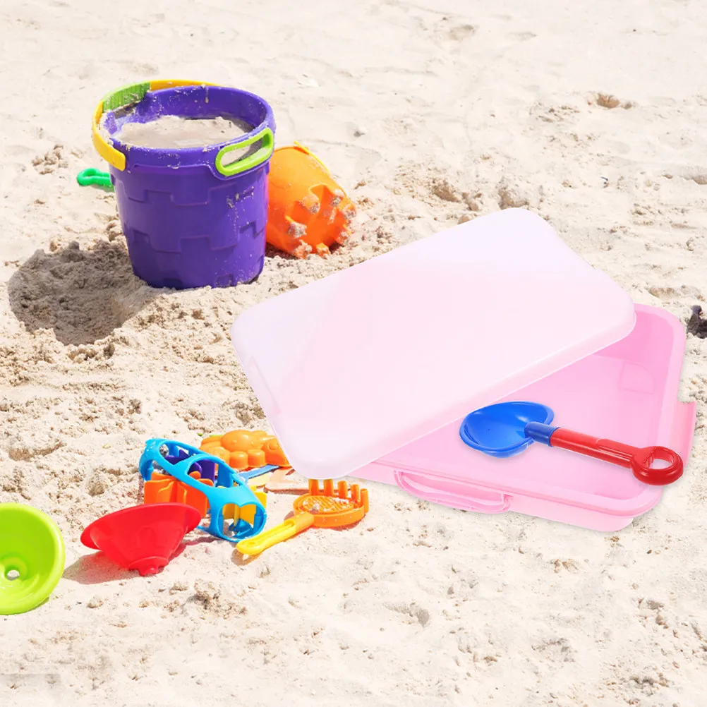 

Набор из 2 портативных лотков для песка с крышкой, двойного назначения, для детских игр, занятий в классе и сенсорных занятий