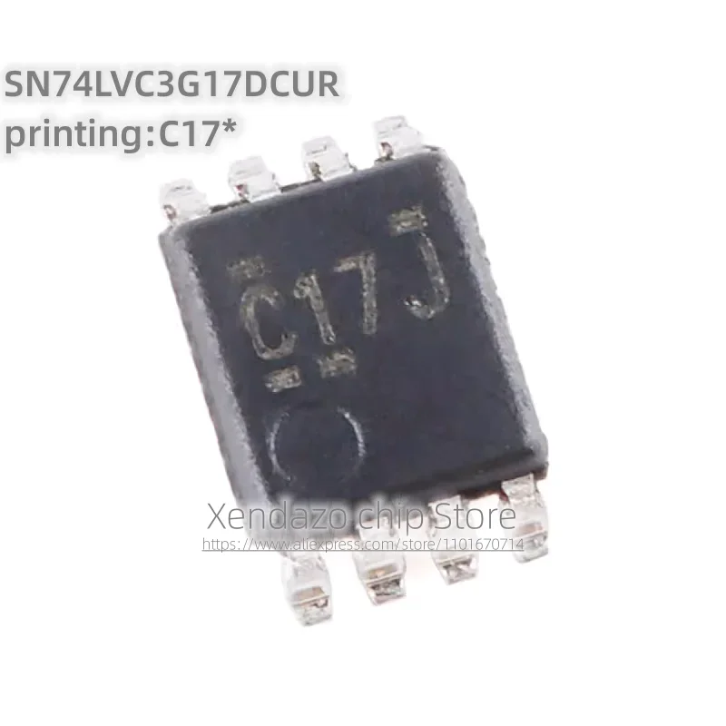 10pcs/lot SN74LVC3G17DCUR printing C17* C17J VSSOP-8 package Original genuine Triple Schmidt trigger buffer chip