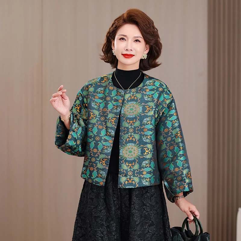 

plus Size Cotton Jaet Outerwear Casual Two-Piece Set Faionable Autumn Winter Women's Clothing Commute Sle Regular Length