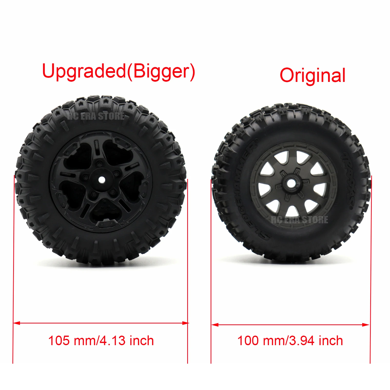 4 قطعة عجلات وإطارات سيارة RC 12 مللي متر عرافة 105 مللي متر القطر الخارجي لترقية سيارة MINI MAXX RC