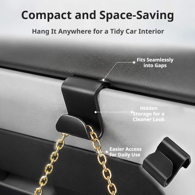 5PCS Universal Car Front Copilot Hooks Hanger Car Wall Mounted Storage Hooks For Glove Box Car Interior Accessories