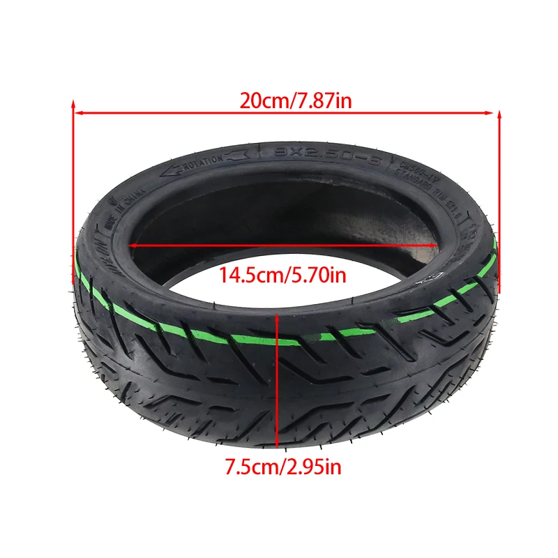 9X2.50-6 CST Explosion-Proof Tubeless Tire with Glue for Nami Stellar Electric Scooter Parts - Durable Rubber Tires