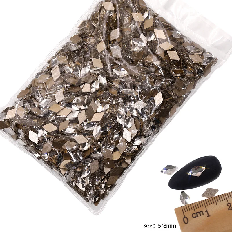 VDD P541-P580 Großhandel 1440 Stück Glas-Kristall-Strass mit flacher Rückseite, Glitzerstein in verschiedenen Formen für DIY-Bastelarbeiten, Nagelkunst und Dekoration – Detail 40