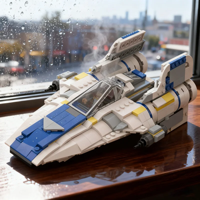 428pcs MOC Rebels Phoenix Squadron A Wing Star Battle Model Building Blocks Architecture Toys Festival Gift Education Brick