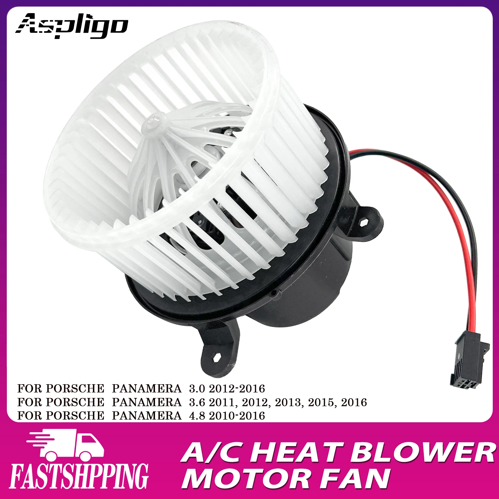 

Aspligo New Air Conditioning AC Heater Blower Motor Fan For Porsche Panamera 3.0 4.8 2012-2016/Panamera 3.6 2011 2012 2013 2015