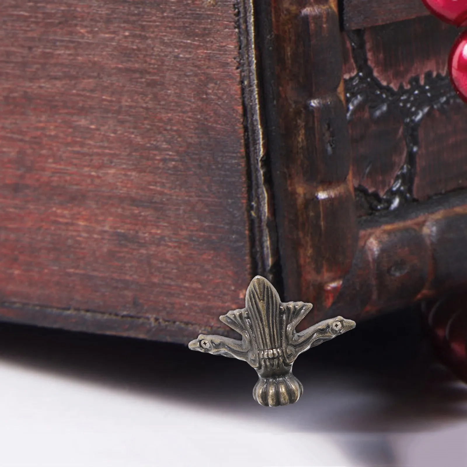 12Pcs Vintage Metal Furniture Legs Zinc Alloy Small Feet for Jewelry Box Wood Case Decorative Box Feet Hardware