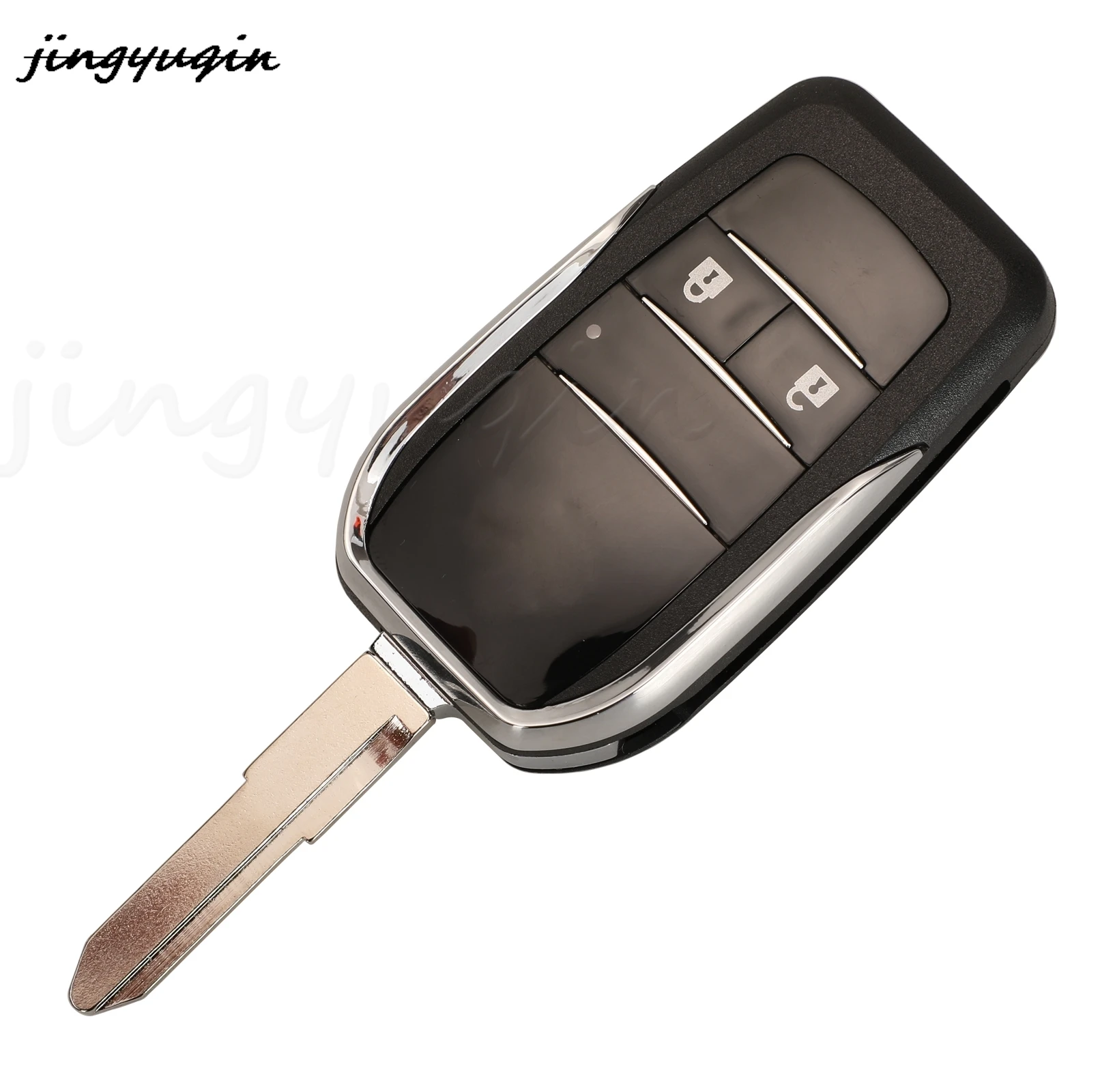 Jingyuqin New Modified Car Key Shell 2 Buttons For Toyota Camry Corolla Avlon Rav4 Reiz Yaris 4runner Fit Daihatsu No logo