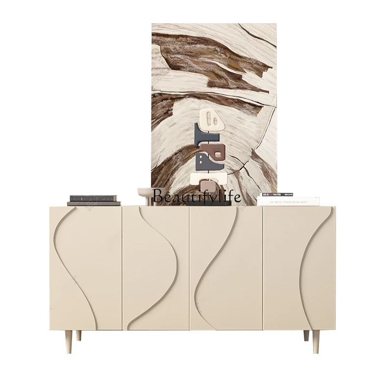 

Original paint dining side cabinet light luxury rhombus door side storage Italian designer dining side cabinet