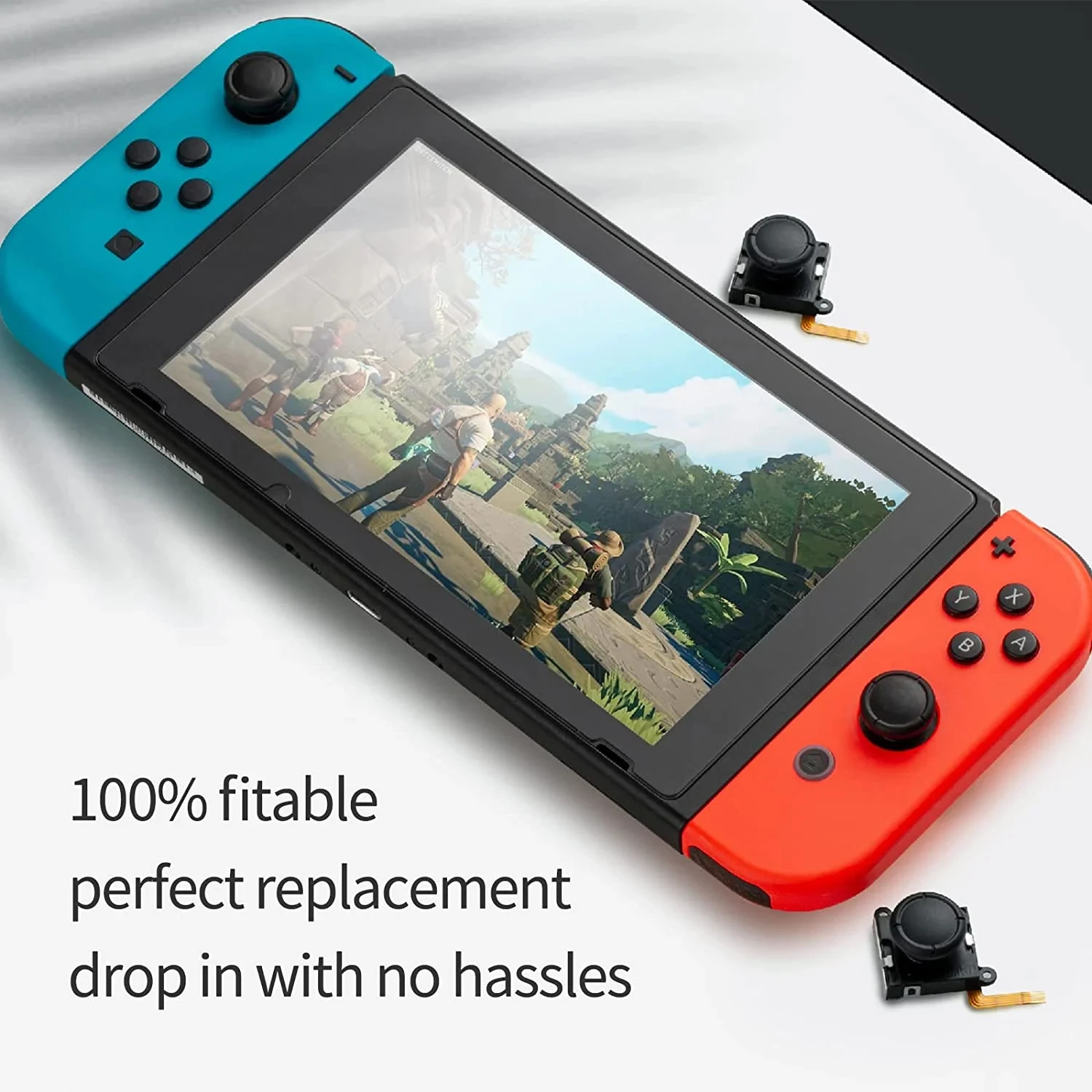 GuliKit-Joystick à détection de Hall pour interrupteur Joy Cons, manette de pouce sans dérive