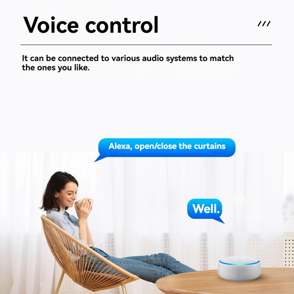 ABJY-умный мотор для штор, автоматический открыватель для штор, датчик температуры и света, бесшумное время