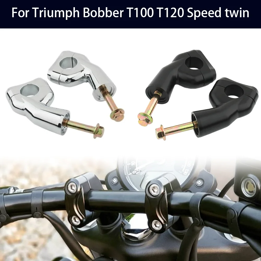 For Triumph Bobber Bonneville T100 T120 Motorcycle Accessories Handlebar Bar Riser Clamps Adapter Raise Handlebars Lift 30mm