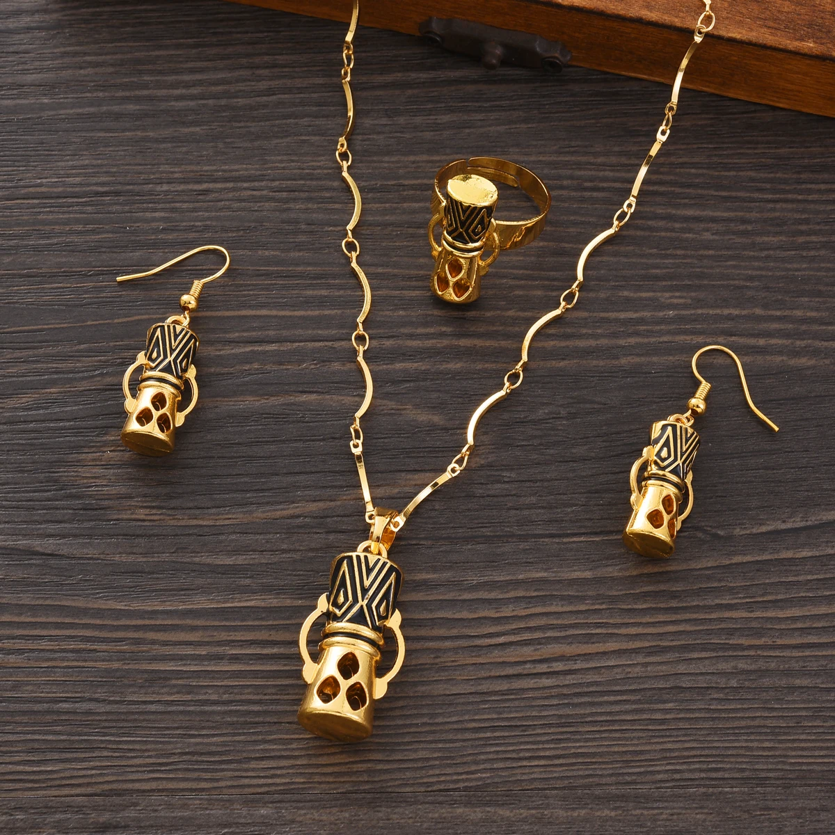 Women Fashion Png - Gold Color Ethiopian Jewelry Sets Necklace