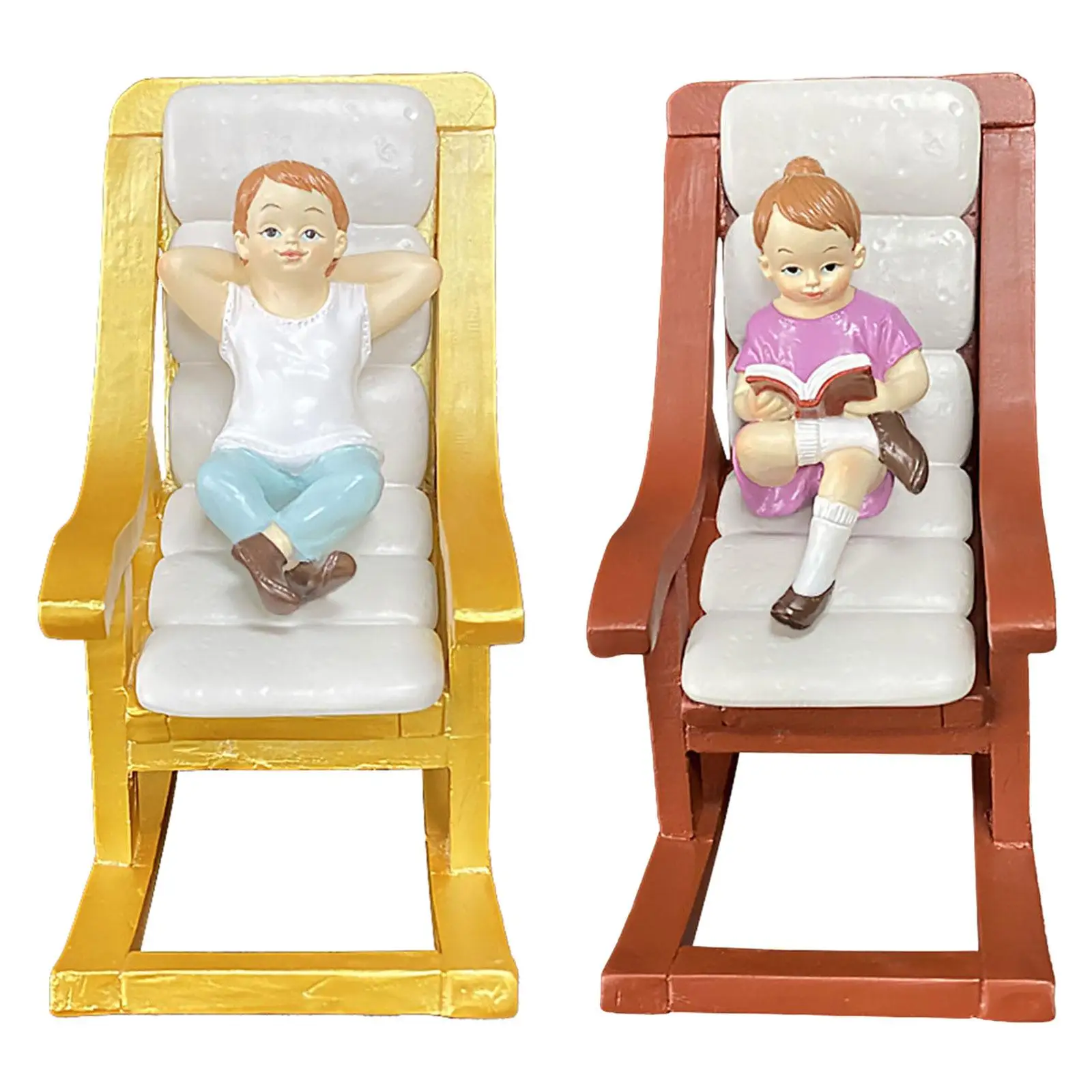 

Doll House Rocking Chair Micro Landscape for Living Room Bedroom Photo Props