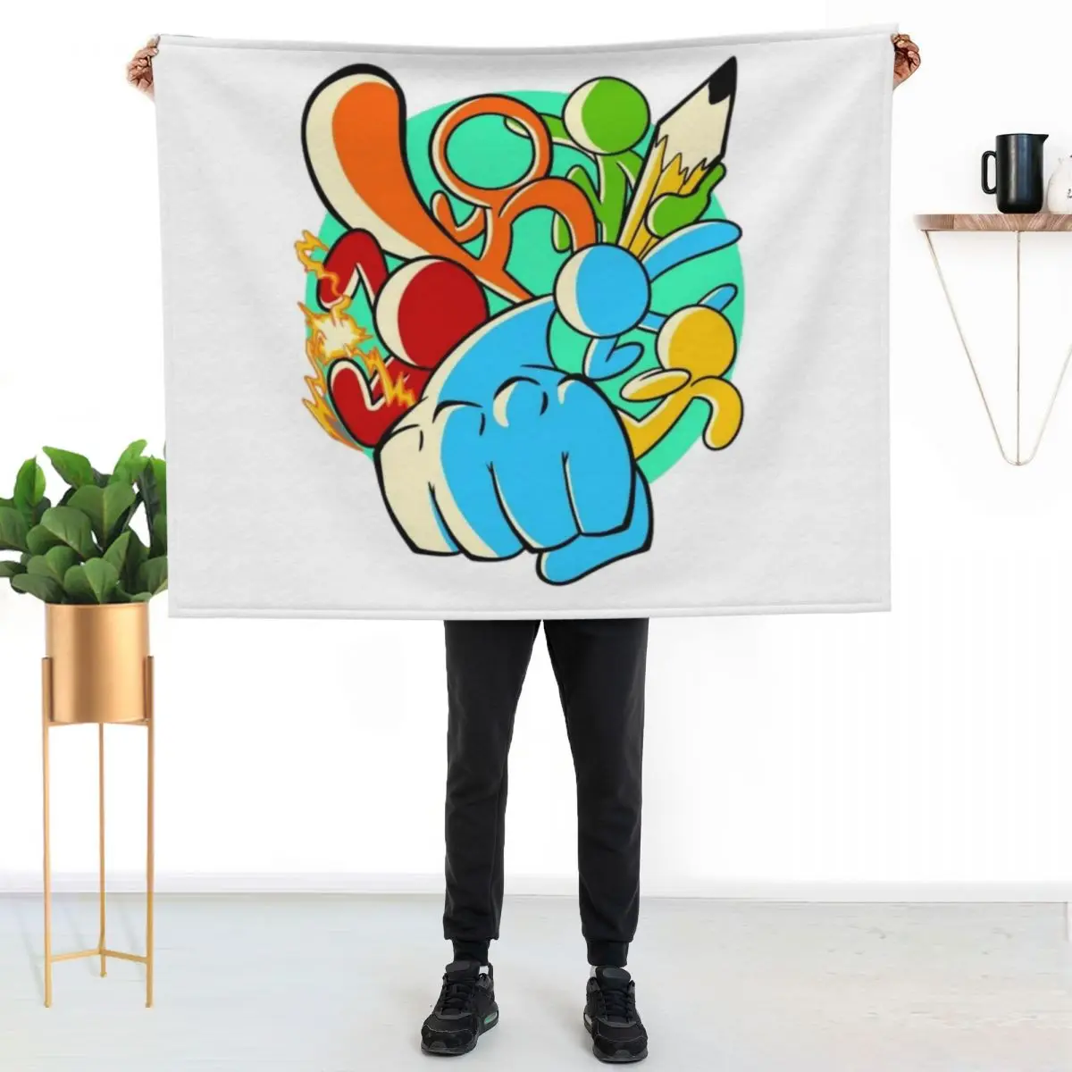 

alan becker Throw Blanket Warm Comfortable Blanket for Office Napping