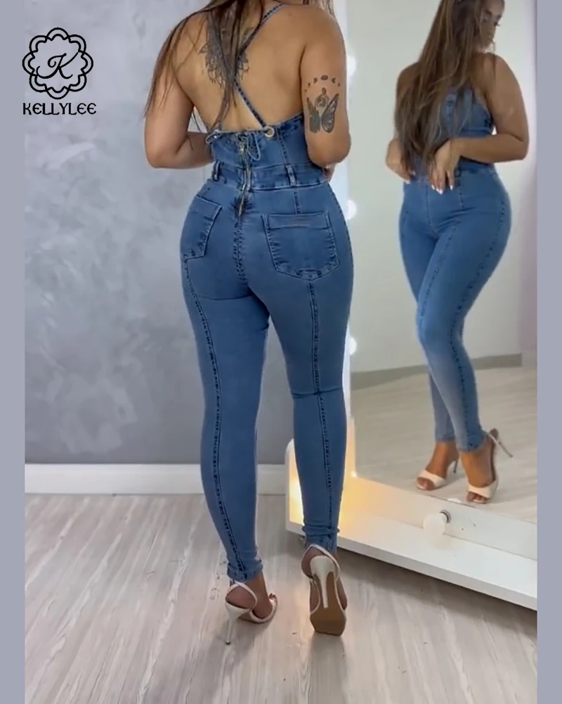 New Strap Style Pant Jeans Demin Women Pants High Waist Small Waist Large Buttocks Jean Slimming waist shaper and Butt Lifter