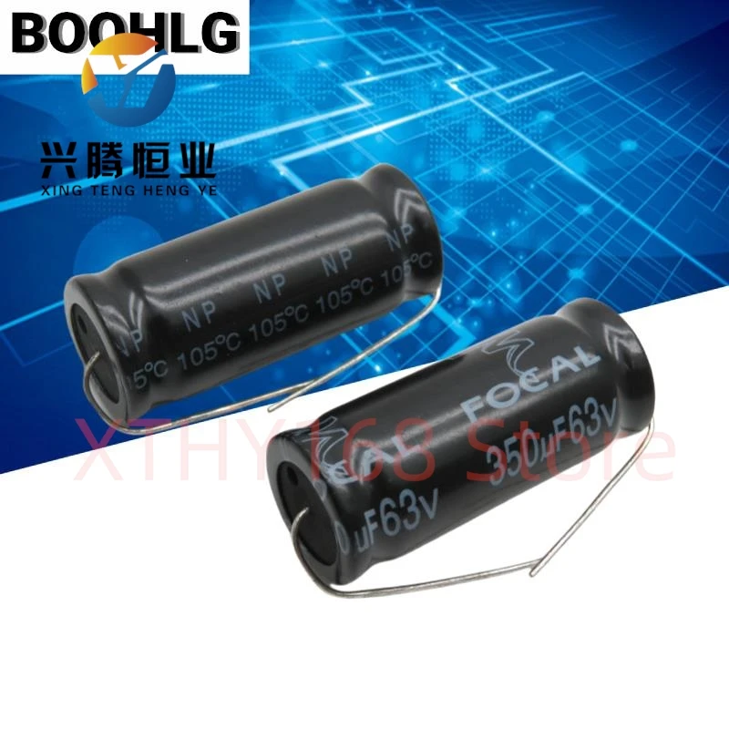 

2PCS 100V 300uf 350uf 63V axial non-polar electrolytic capacitor 63v 350uf 18X43mm