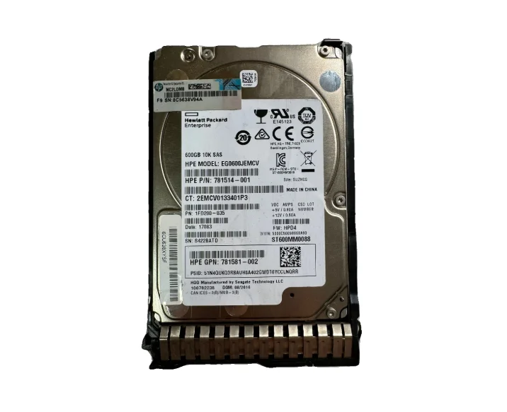 

Original New HDD For HP G8 G9 G10 600GB 2.5" SAS 12 Gb/S 64MB 10000RPM For Internal HDD For Server HDD For 781516-B21 781577-001