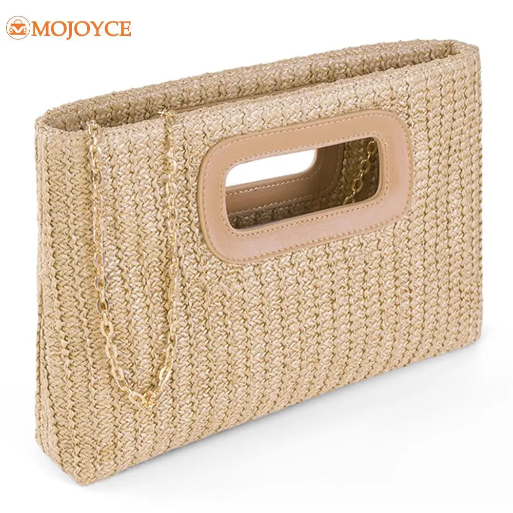 

Straw Woven Clutch for Women Raffia Crochet Beach Rattan Causal Female Party Wedding Evening Bag New Summer Luxury Weaving Purse