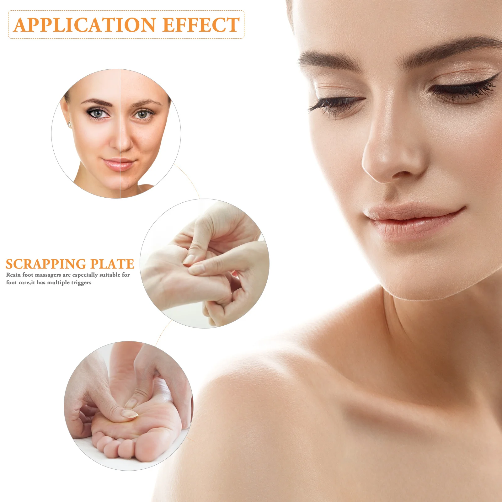 

2pcs Resin Body Massager Back Neck Shoulder Massage Tool With Comfortable Handle For Acupoint Pressure Guasha Therapy