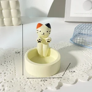 Creative Cat Candlestick, Kitten xinh đẹp, chó, thỏ, trang trí hoạt hình của phim hoạt hình 8 Velas nến bán hàng chính - 5