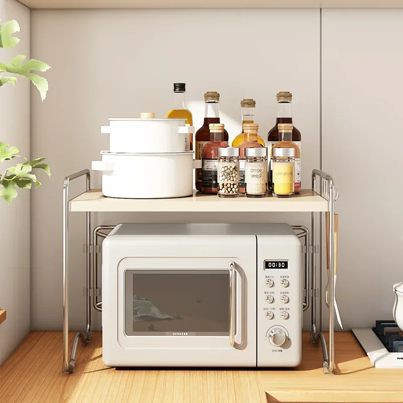 Internet Celebrity Kitchen Microwave Oven Shelf Household Multifunctional Layered Oven Shelf Countertop Rice Cooker Storage