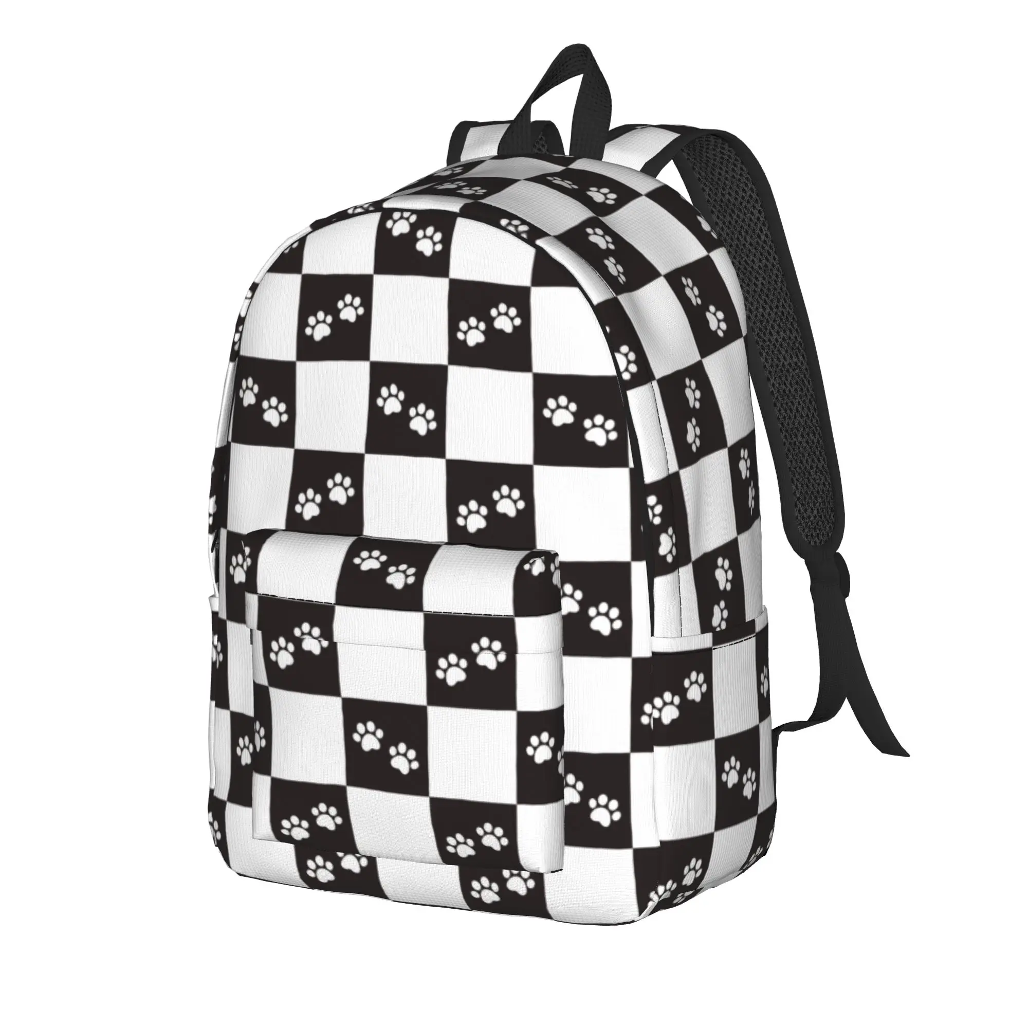 Dog Kitten Cat Paw Puppy Foot Print Casual Backpack Sports High School Business Animal Lovers Daypack Laptop Shoulder Bag