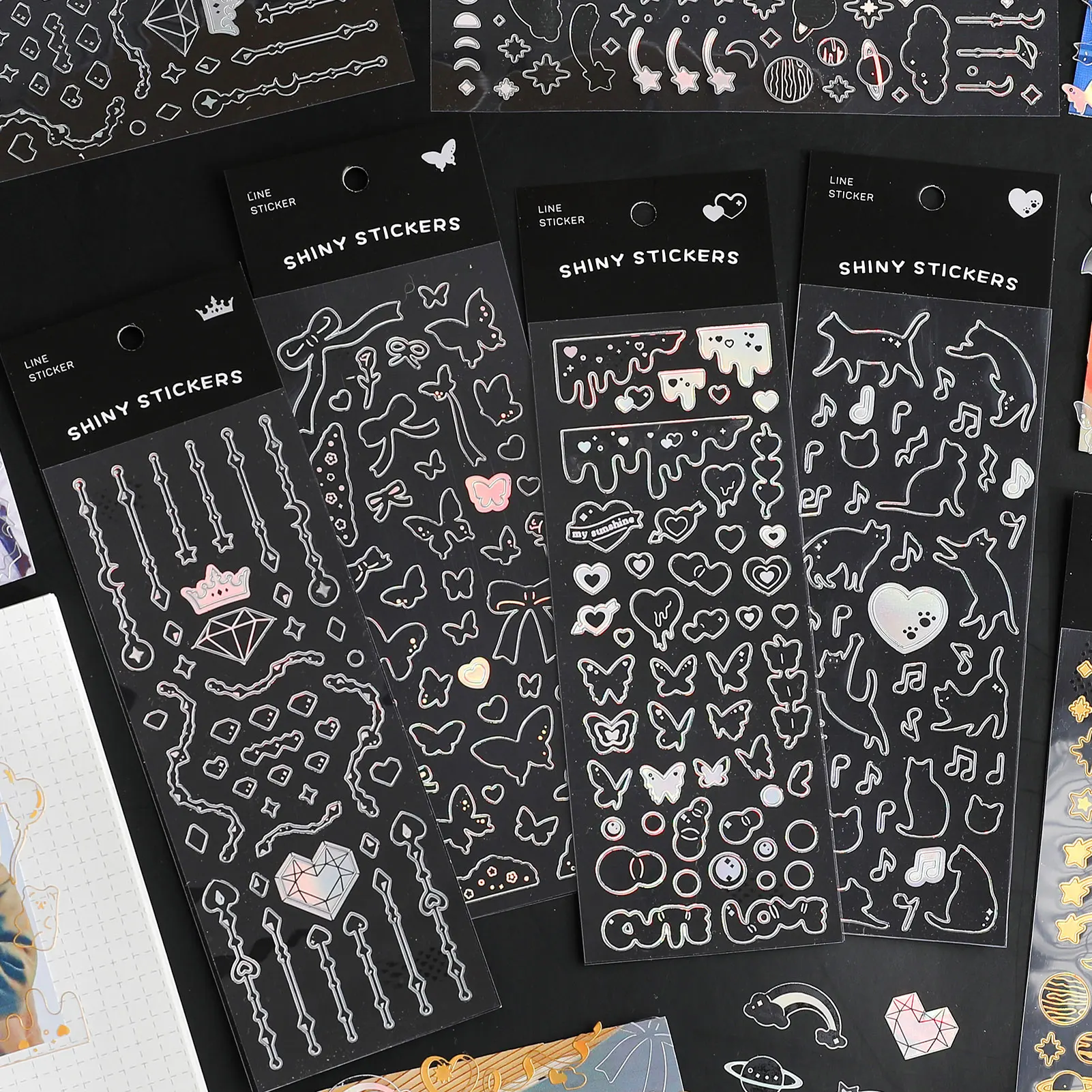 Photo Stickers For Scrapbook Self-Adhesive Stickers Transparent PVC Sticker Star Chaser Self-Adhesive Scrapbooking Decoration