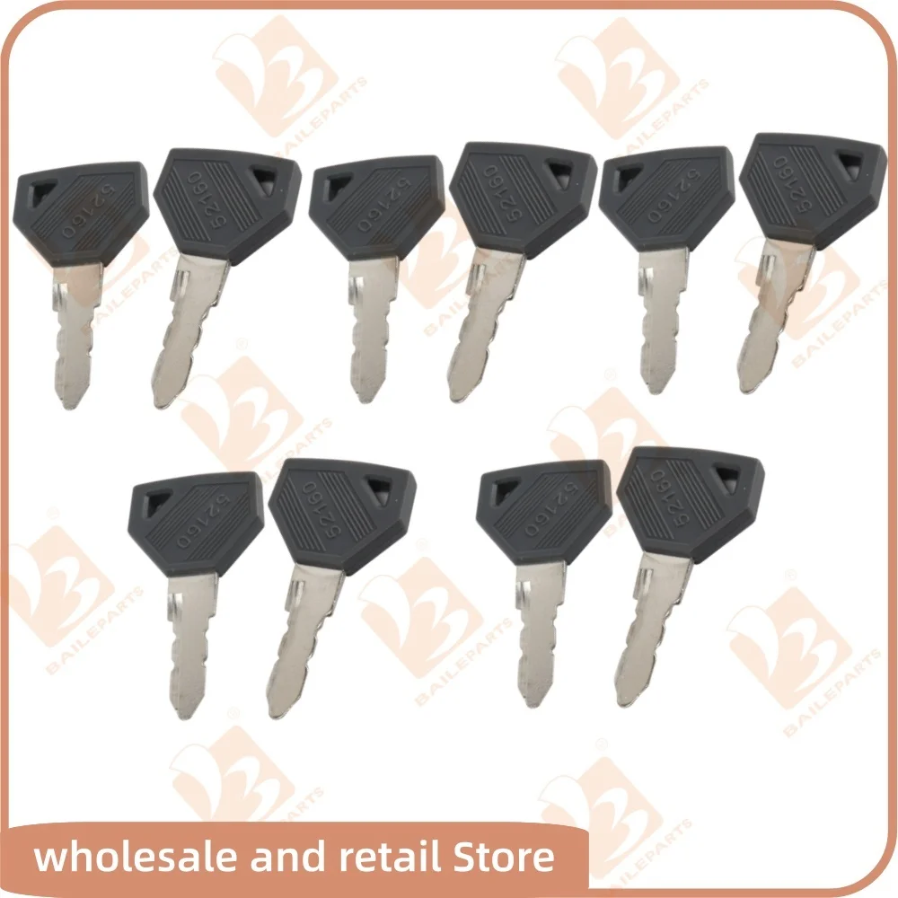 198360-52160 Lgnition Keys For Yanmar Diesel Engine Excavator Grader Dozer SC2400 SC2450 EX2900 John Deere Tractor