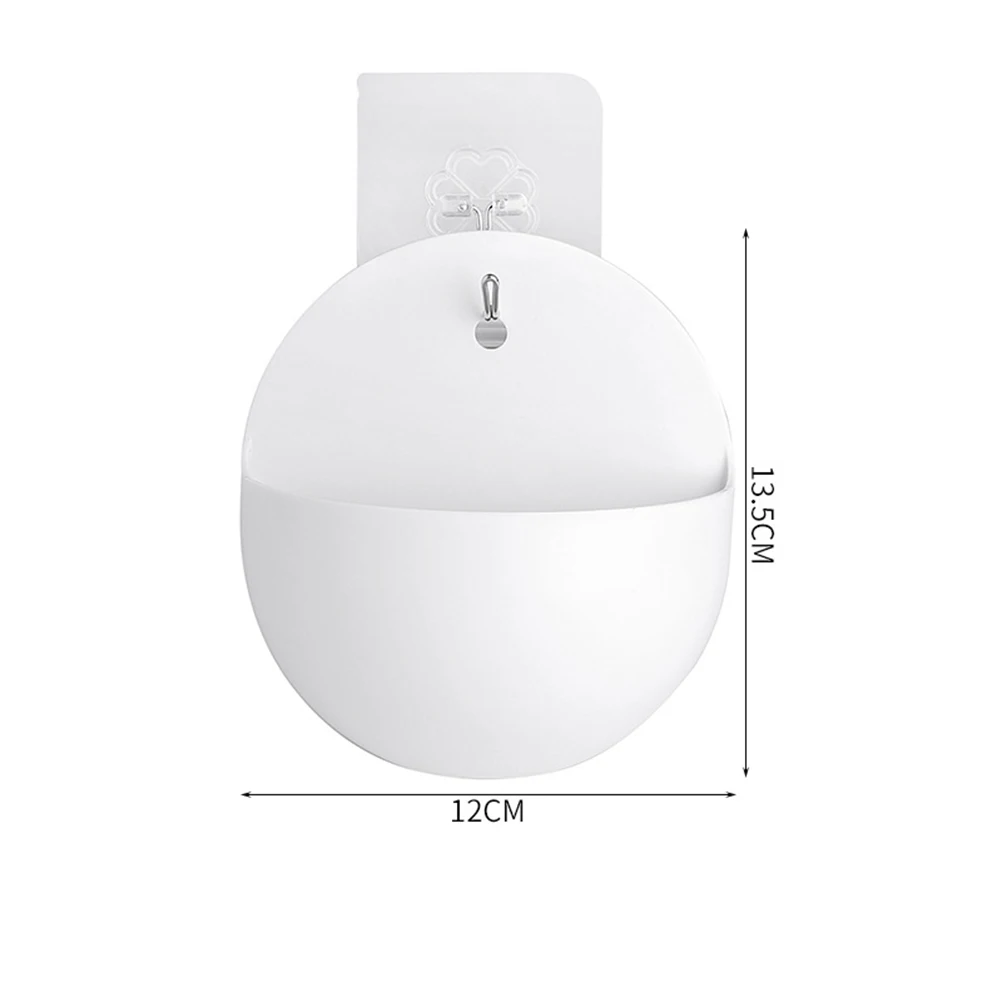 

4Pcs Wall Vase Semicircular Long Type Transparent White Flowers Storage Bucket Durable Non-Toxic Easy Installation Aesthetic