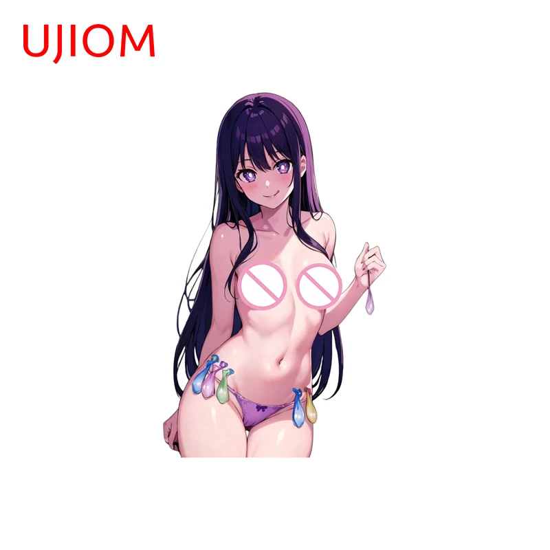 UJIOM NSFW Bare Boobs Bikini Hoshino Wall Sticker Seductive Purple Long Hair Waifu Decal Pretty Adhesive Wallpaper Decoration