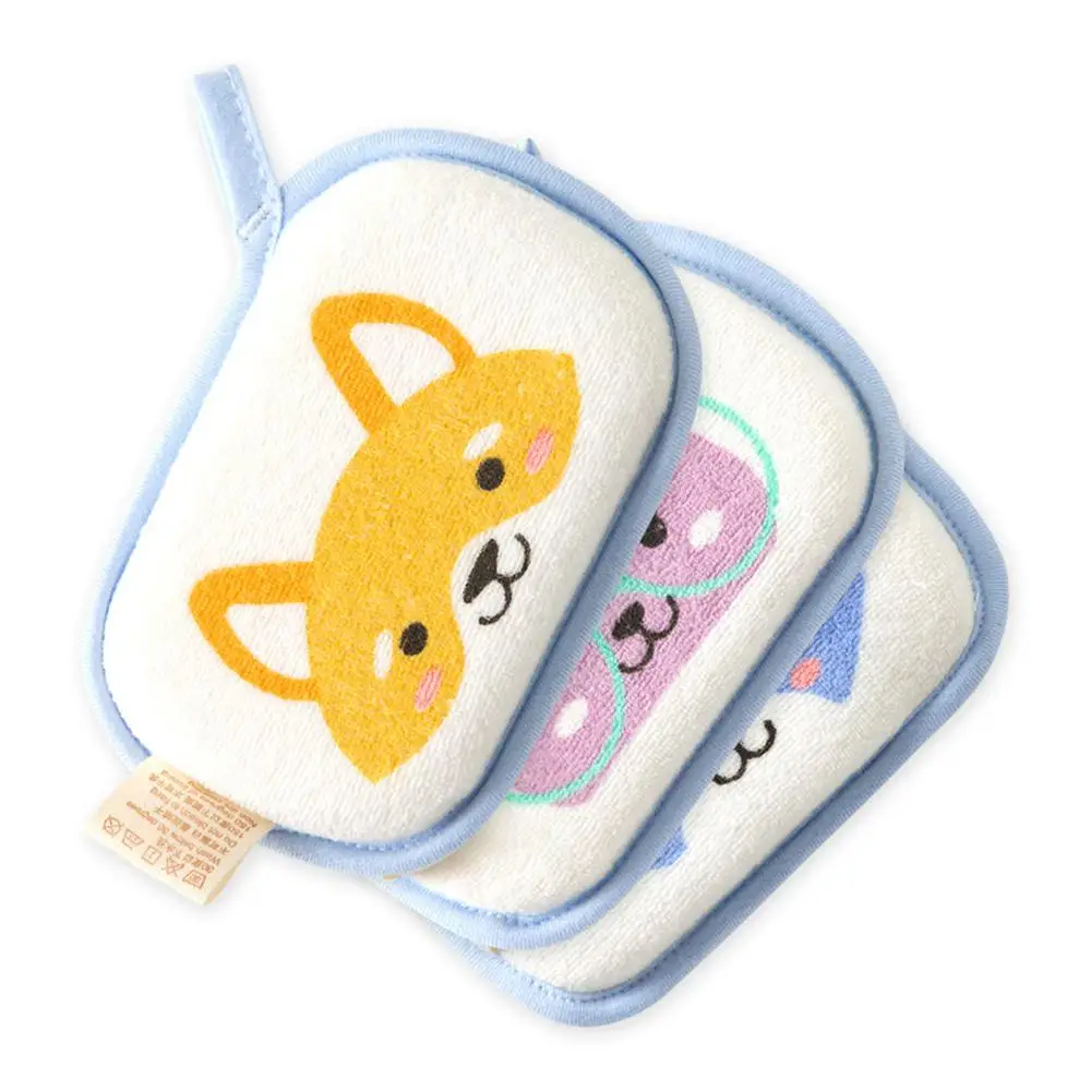 Serviette en tissu avec animaux de dessin animé pour bébé, accessoires de brosses de bain pour nouveau-né, éponge douce pour bébé, ours, enfants, 1 pièce