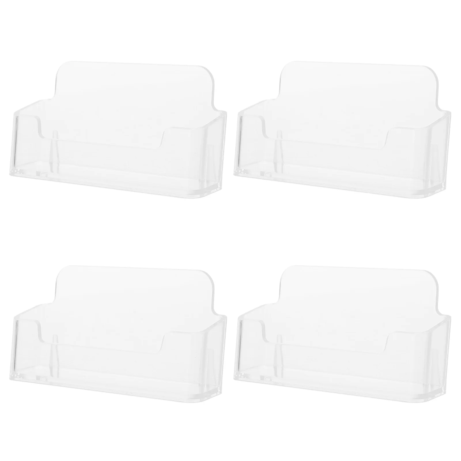 

4 Pcs Card Holder -card-holders Transparent for Desk Design-oriented