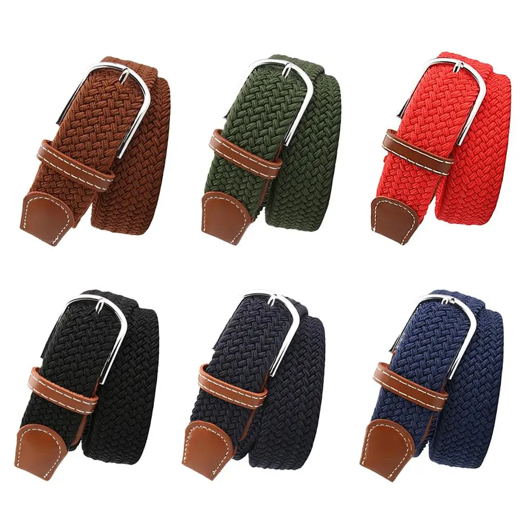 Durable Canvas Elastic Belt for Men and Women Woven Web Waistband for Outdoor Activities