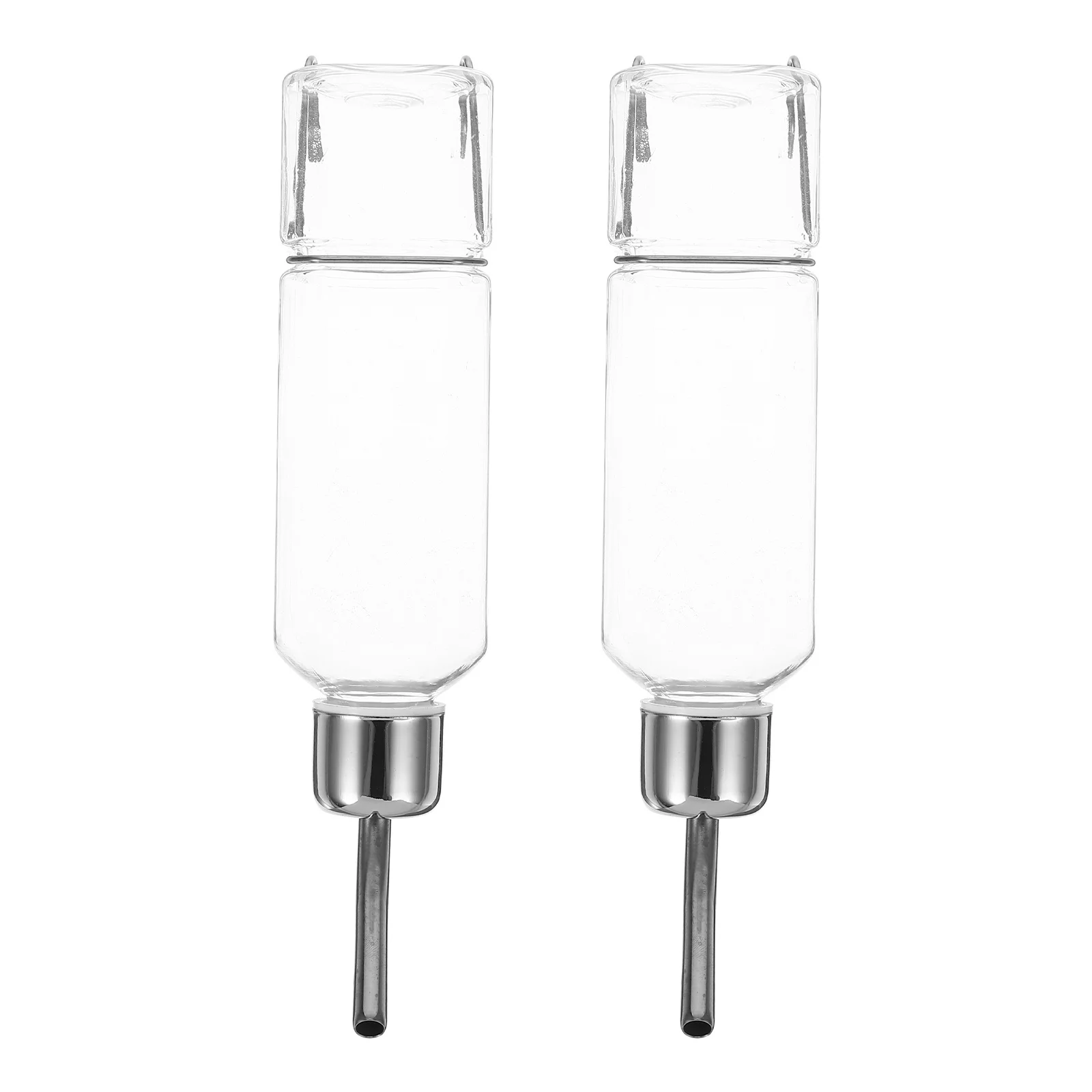 

2 pcs Pet Dispenser 350ml Hanging Drinking Fountain Cats Leak Hanging Water Dispenser Proof Portable Feeding Tool White
