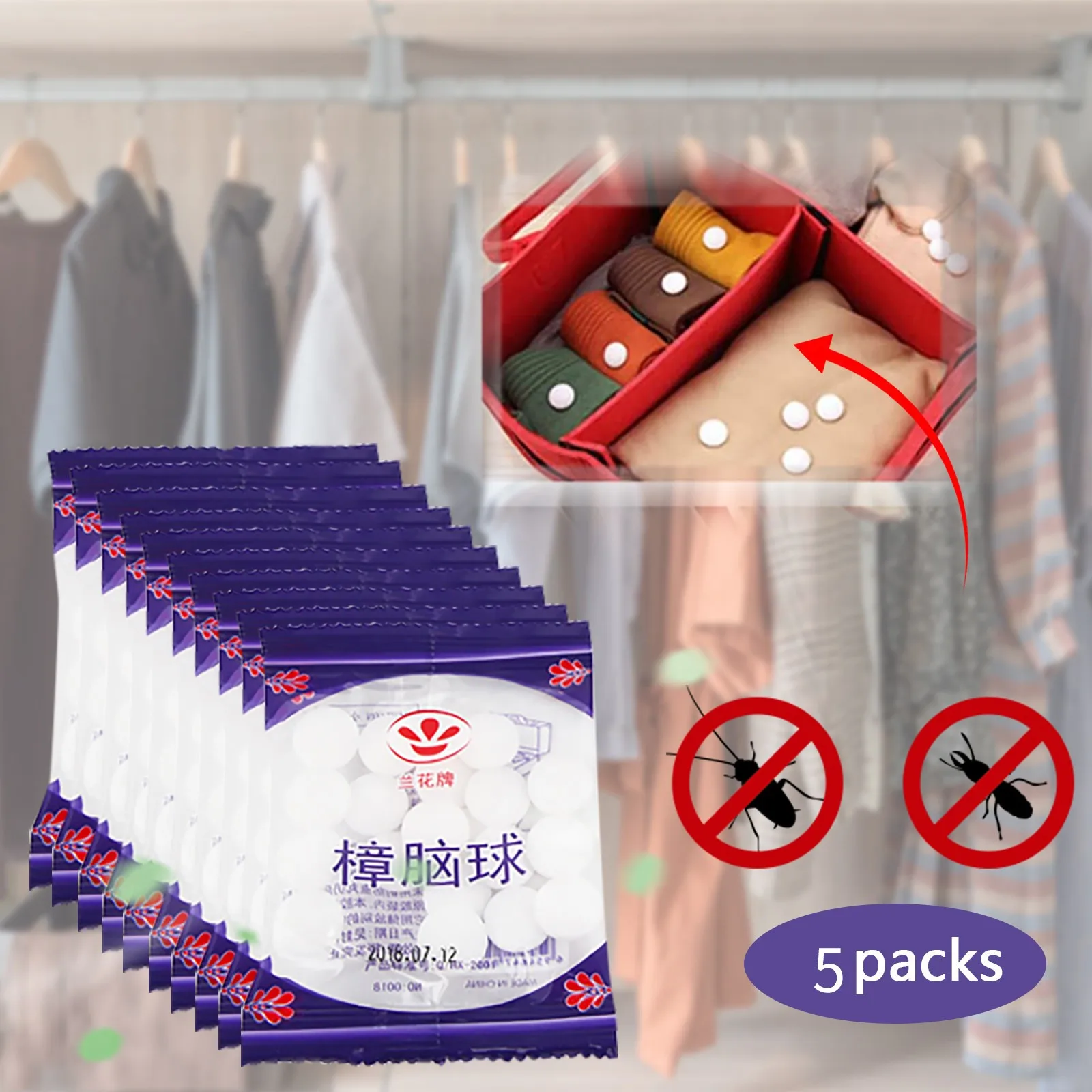 كرات الكافور المنزلية سنو وايت الأوركيد المضادة للعفن ومكافحة العثة كرات رائحة الكريهة المضادة للحشرات ومكافحة العثة كرات الكافور