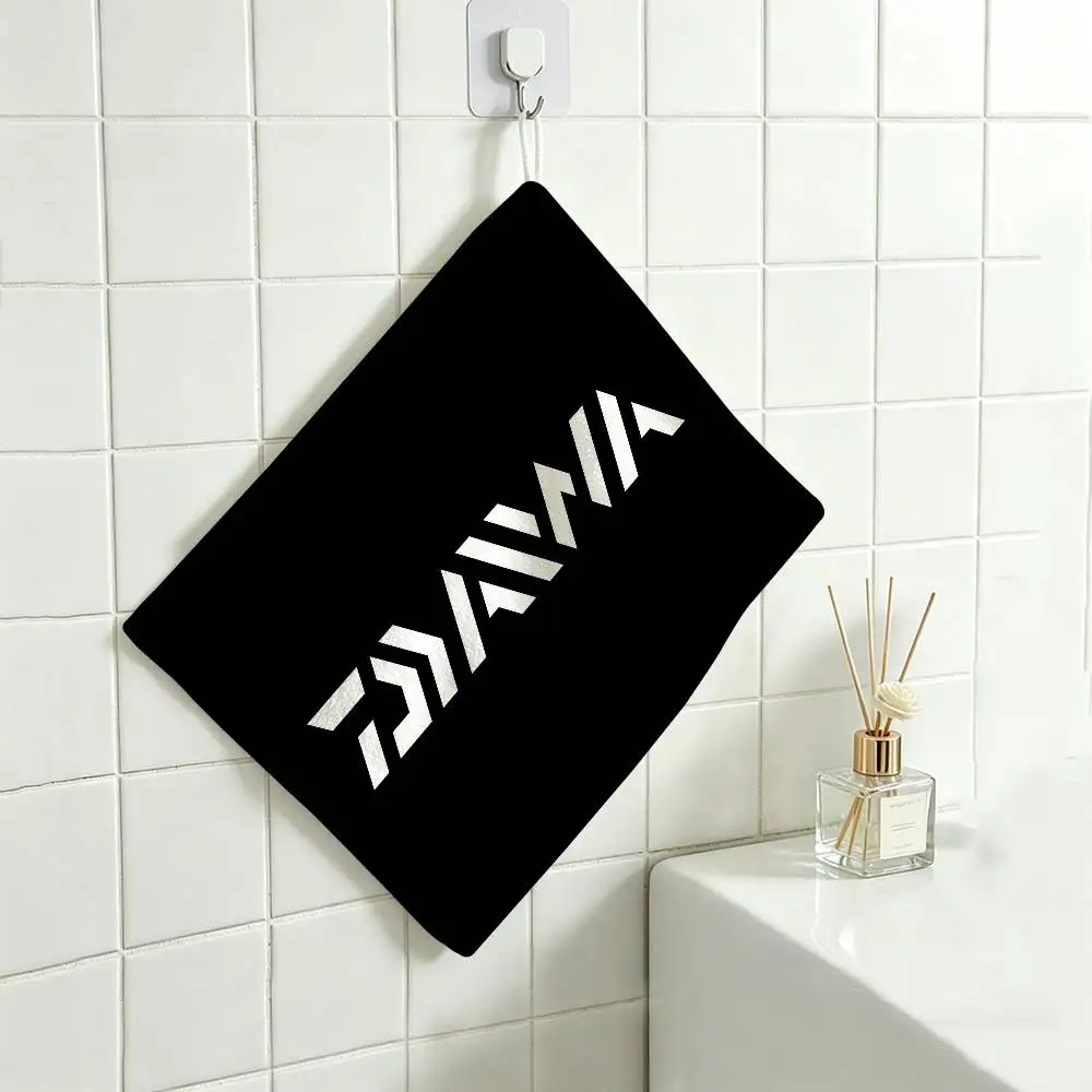 D-DaiwaS Fishing Logo Handtuch aus Polyester-Baumwolle, zum Aufhängen, langlebig für den Einsatz im Haushalt, im Restaurant, in der Toilette – Detail 6