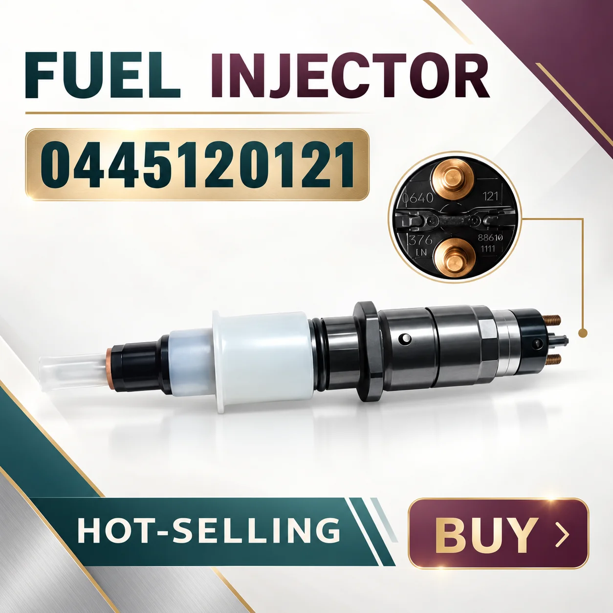 Universal 0445120121 0986AD1047 Injector, Interchangeable Heavy Duty Diesel Fuel Injector For Big Trucks.LI1730