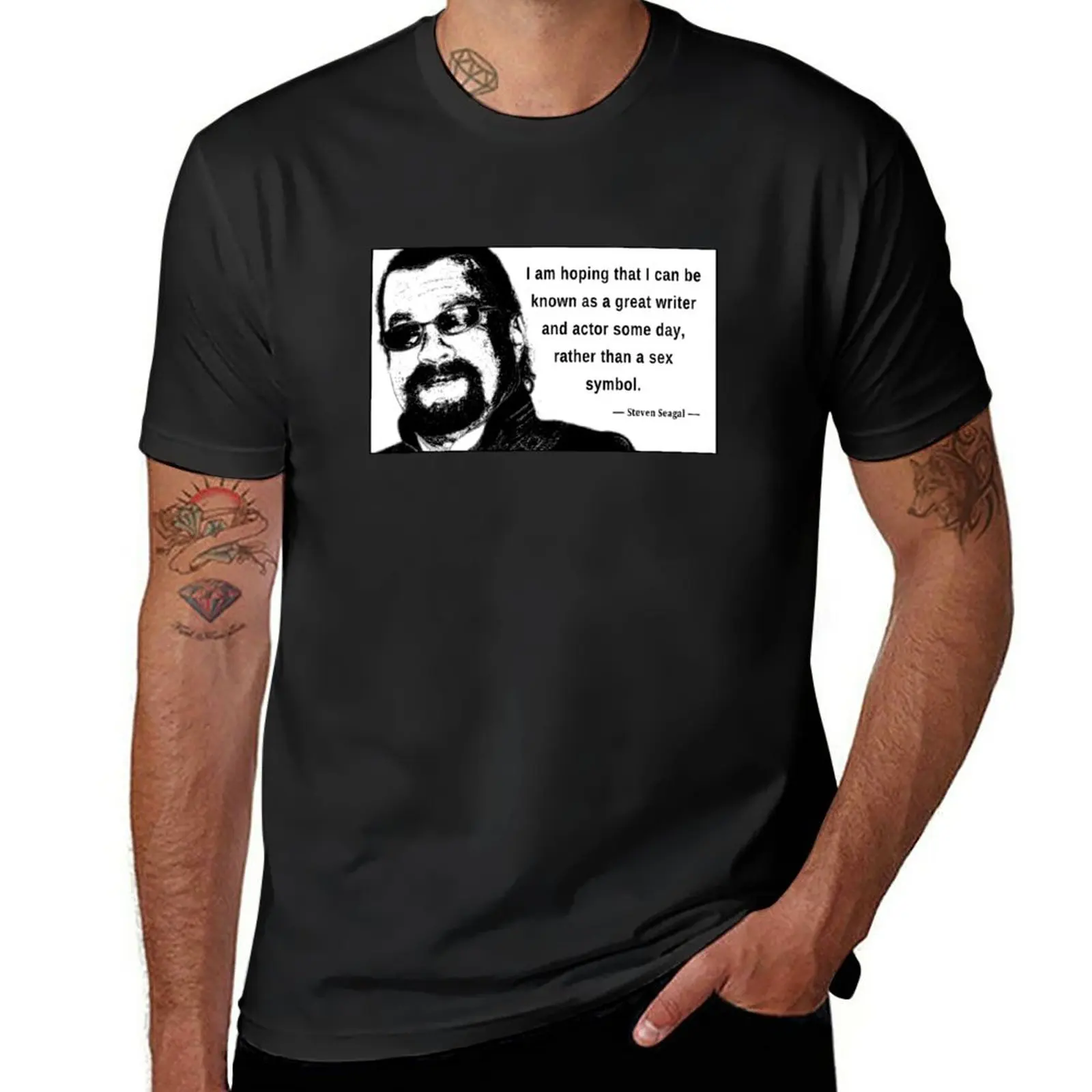 New Steven Seagal - Sex Symbol T-Shirt summer top quick-drying t-shirt Tee shirt mens vintage t shirts