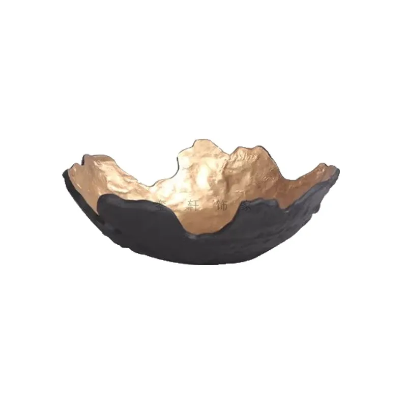Simple modern resin tripod fruit plate home handicraft ornament model room hotel desktop decoration soft decoration jewelry