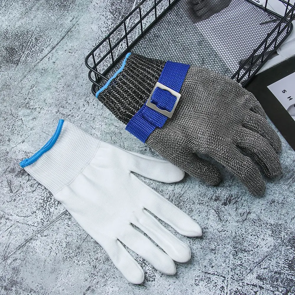 Safety Cut Proof Gloves Stainless Steel Safety Protection Gloves Metal Mesh Butcher Mittens Wear-resistant Stab Resistant Glove