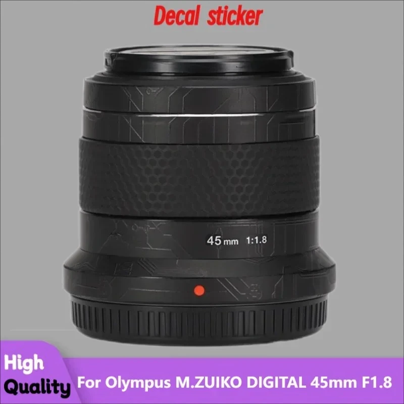 لأوليمبوس M.ZUIKO الرقمية 45 مللي متر F1.8 عدسة ملصق واقية الجلد ملصق مائي الفينيل التفاف فيلم المضادة للخدش حامي معطف #1