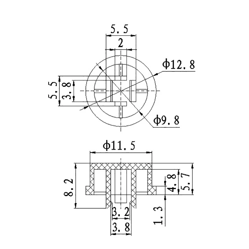 10pcs A24 Tactile Push Button Switch Cap Adapted for B3F-4055 12*12*7.3mm Tact Micro Tact Switches With Power Arrow Icon