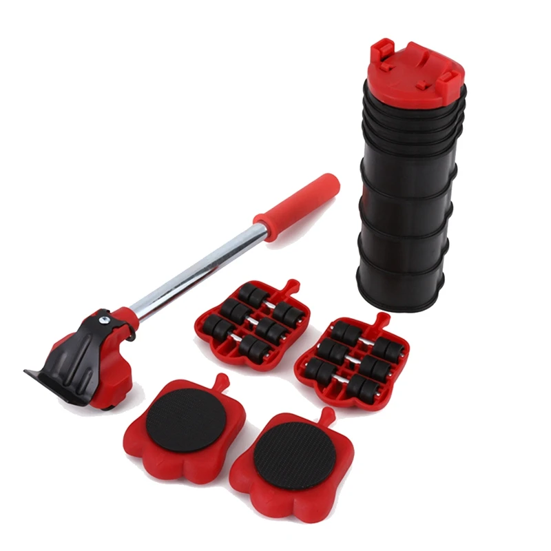 MYHOME 14PC Set Furniture Mover Tool Transport Set Transport Lifter Heavy Stuff Moving 4 Wheeled Mover Roller Hand Tools