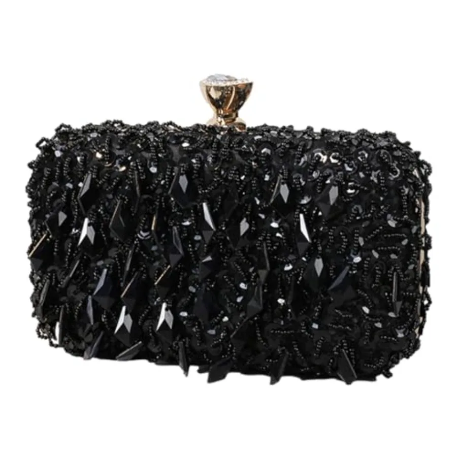 

Women Bling Evening Bag Fashion Embroide Beaded Sequin Clutch Cocktail Wedding Party Purse