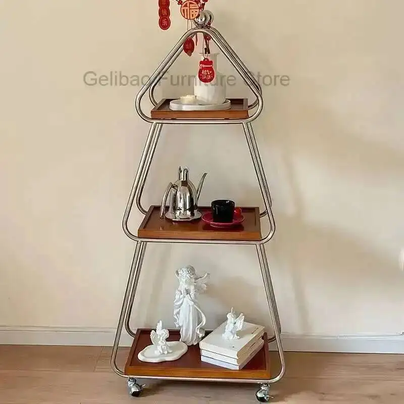 Modern Creative Simple Christmas Tree Medieval Rack Style Multi-layer Movable Snack Storage Net Celebrity Rack Shelves