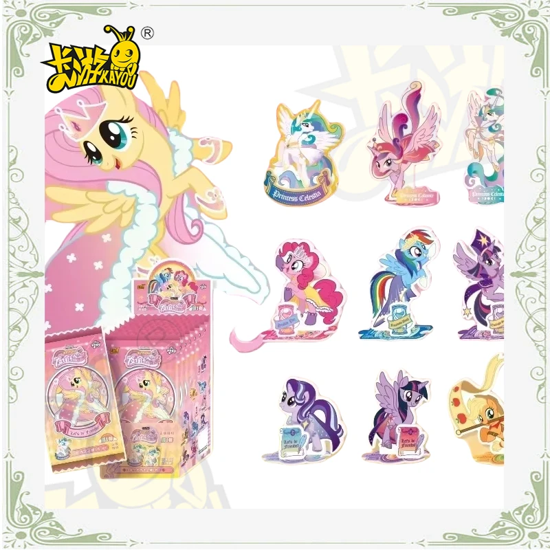 

KAYOU натуральная карта My Little Pony, серия картин дружбы, стоячая доска, коллекционная карточка с акриловыми украшениями