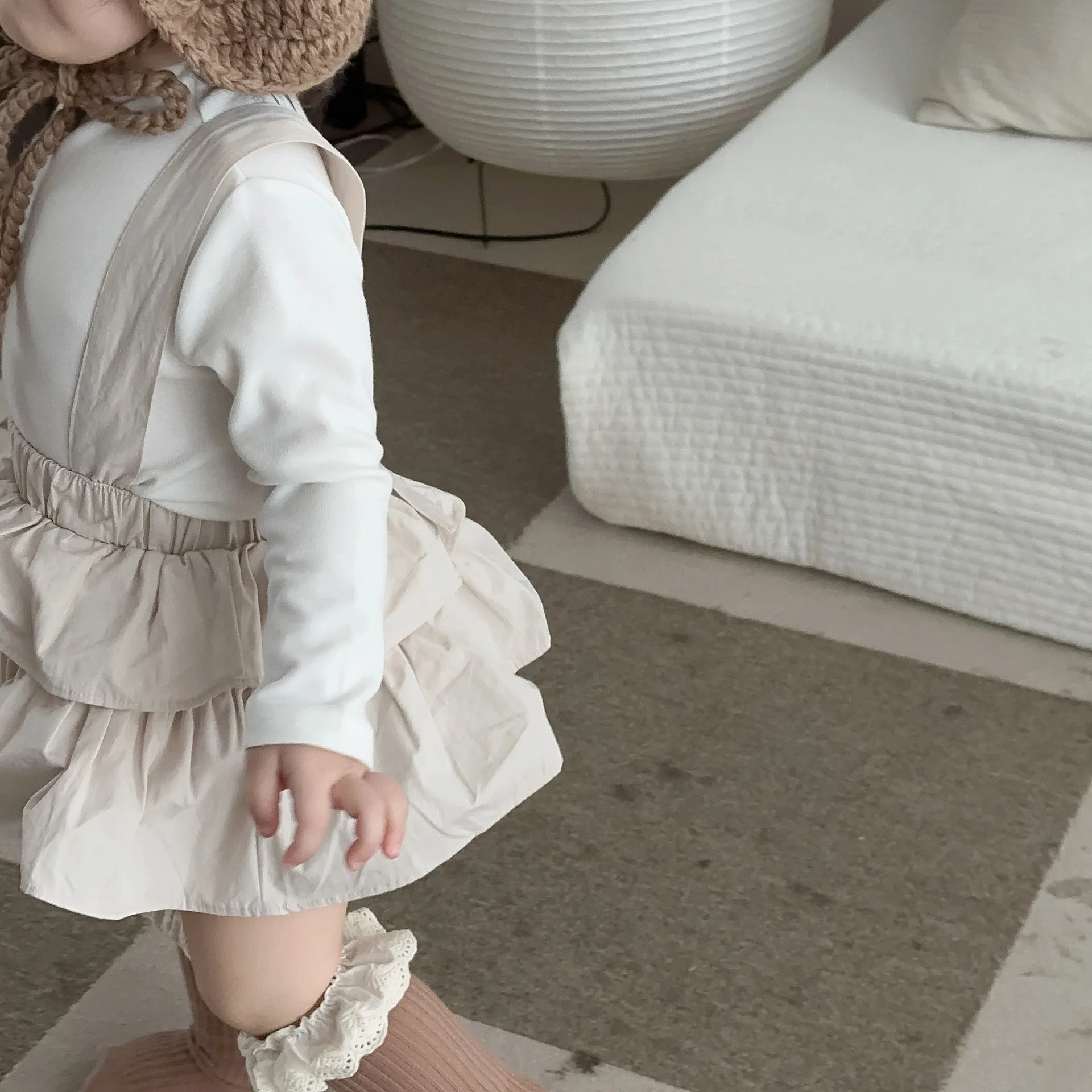 2024 Autumn New Baby Girl Sleeveless Strap Dress Solid Infant Girl Jumpsuit Dress Toddler Princess Clothes Kids Sling Dress