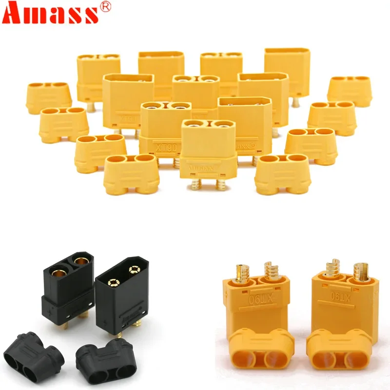 5 / 10 / 20 / 50 /100 pair Amass XT90 XT90H Battery Connector Set 4.5mm Male Female Gold Plated Banana Plug for RC Lipo Battery