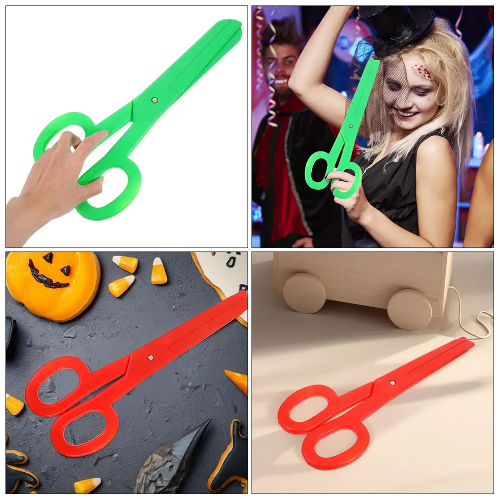 

2Pcs Plastic Clown Theme Giant Scissors Oversized Costume Props Halloween Accessories Comedy Prank Performance