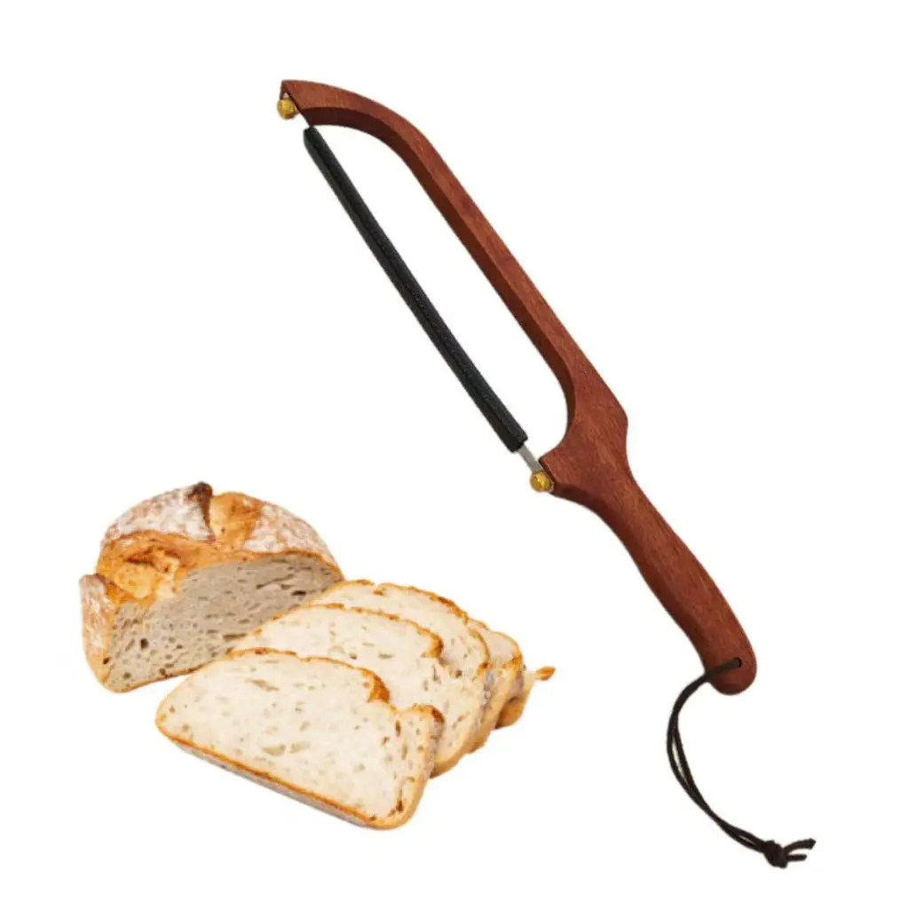 

Effortless Use Bread Slicer for Home Ergonomic Handle Premium Bread Knife for Sourdough Wooden Bagels Bread Cutter